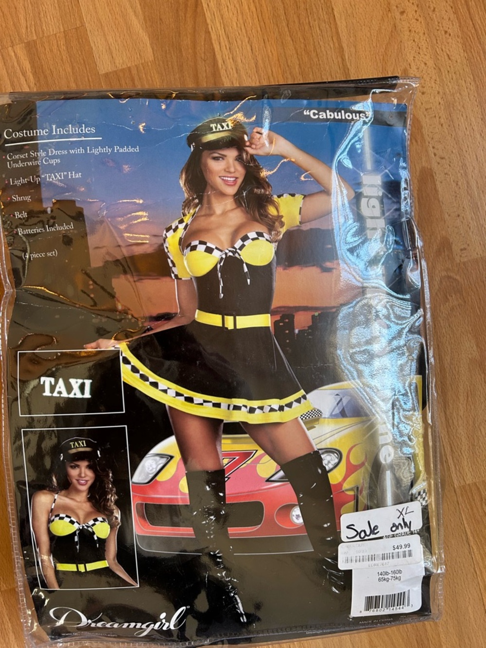 Dreamgirl Yellow and Black Taxi Driver Costume for Kids